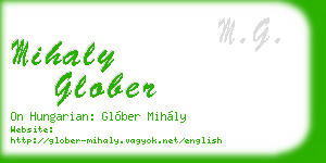 mihaly glober business card